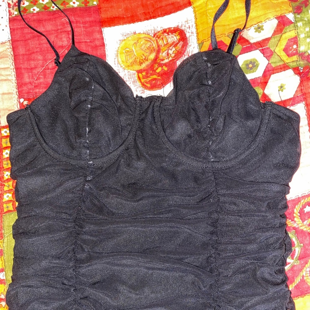 Black Under wire tank top